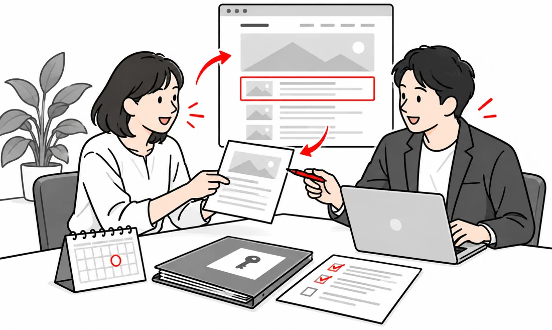 管理情報を共有しながら公開後の運用を一緒に進めるイメージ