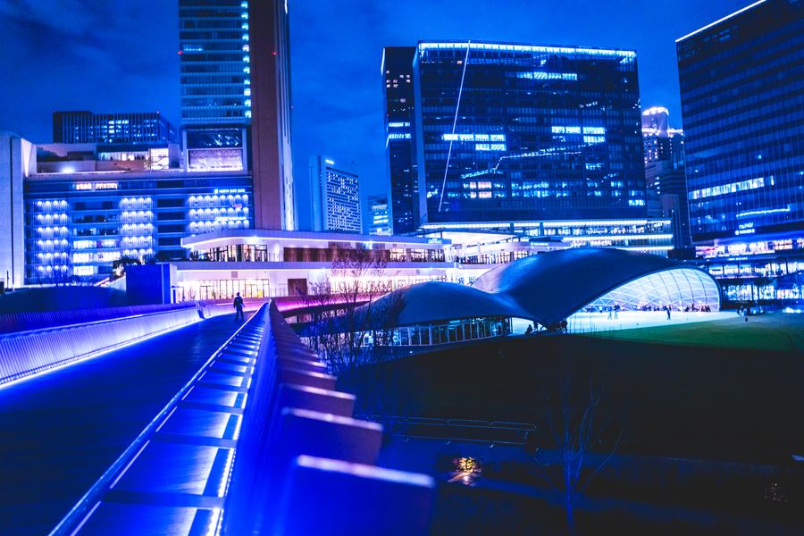 大阪・うめきたで撮影した夜景の写真